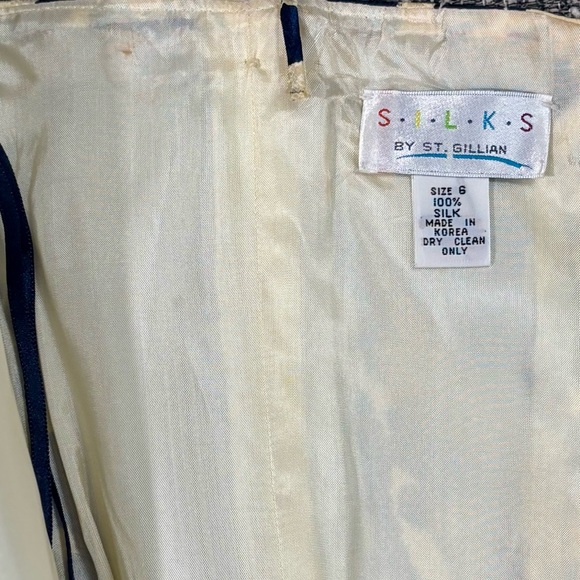 Vintage 1988 S.I.L.K.S St Gillian Silk Leopard Cocktail Dress Deadstock 6 - Picture 13 of 14